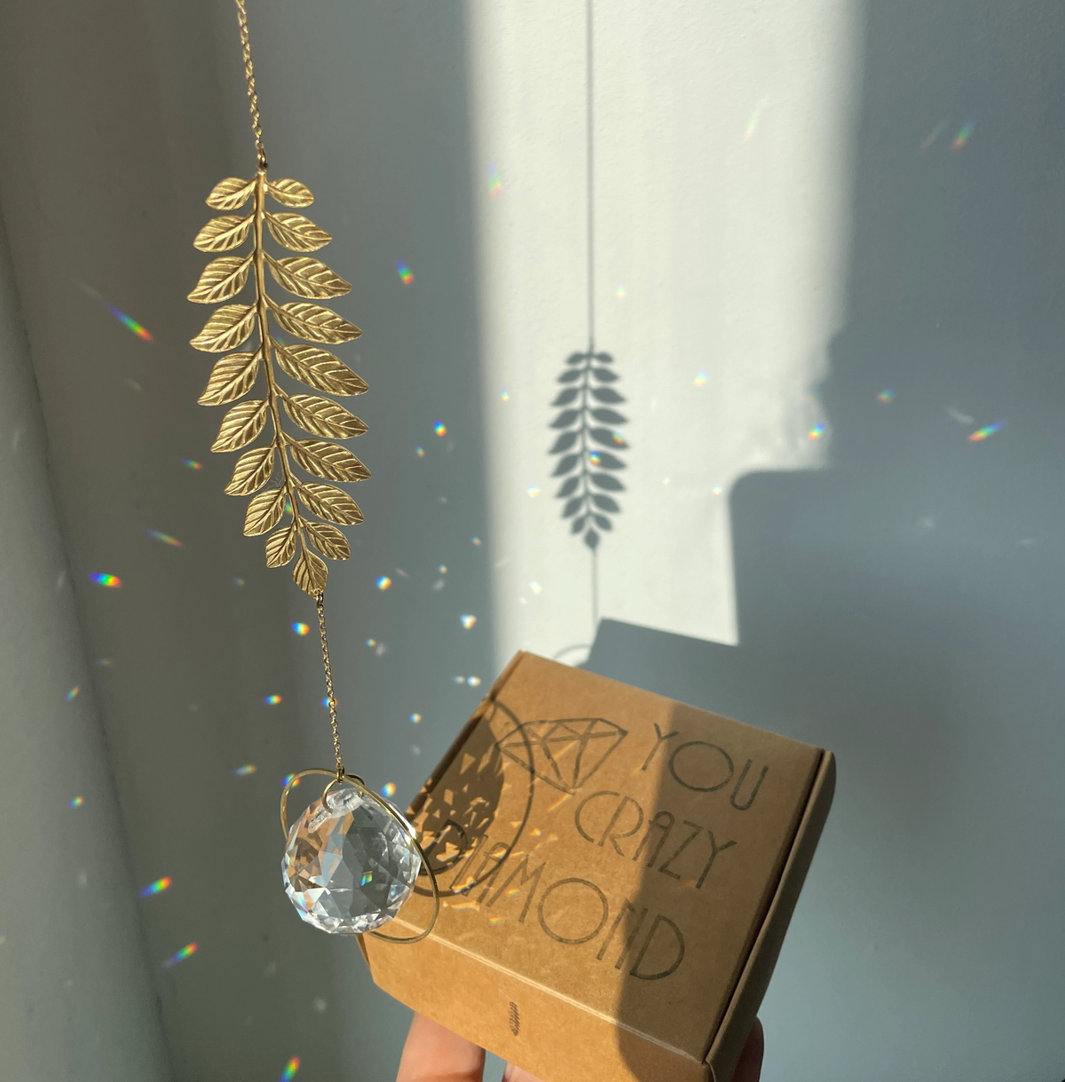 Lichtfänger Ranke von Von Lani – Suncatcher Kristallglas Detailansicht