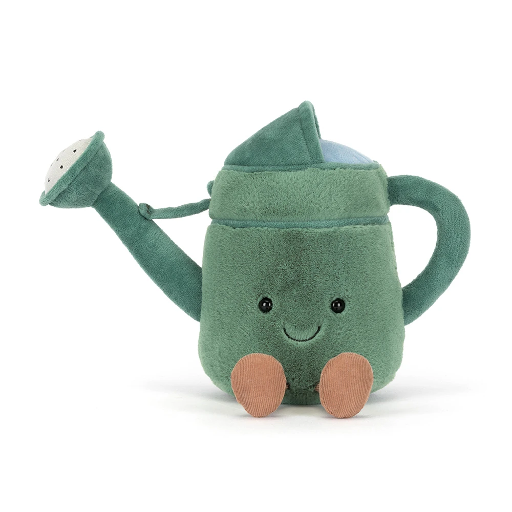 Amuseables Watering Can – Jellycat Plüsch-Giesskanne in Grün, Frontansicht