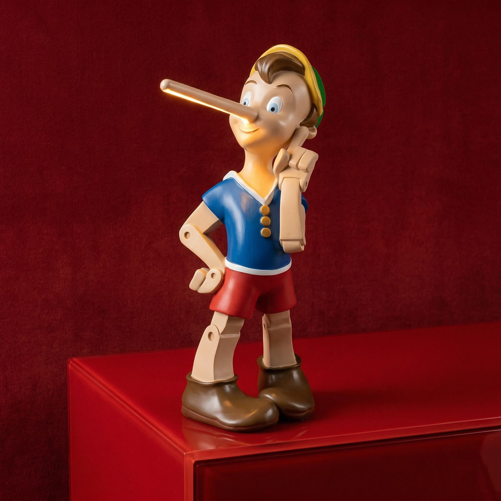 Seletti The Liar Lamp – schnurlose Tischleuchte Pinocchio Lifestyle Detailansicht