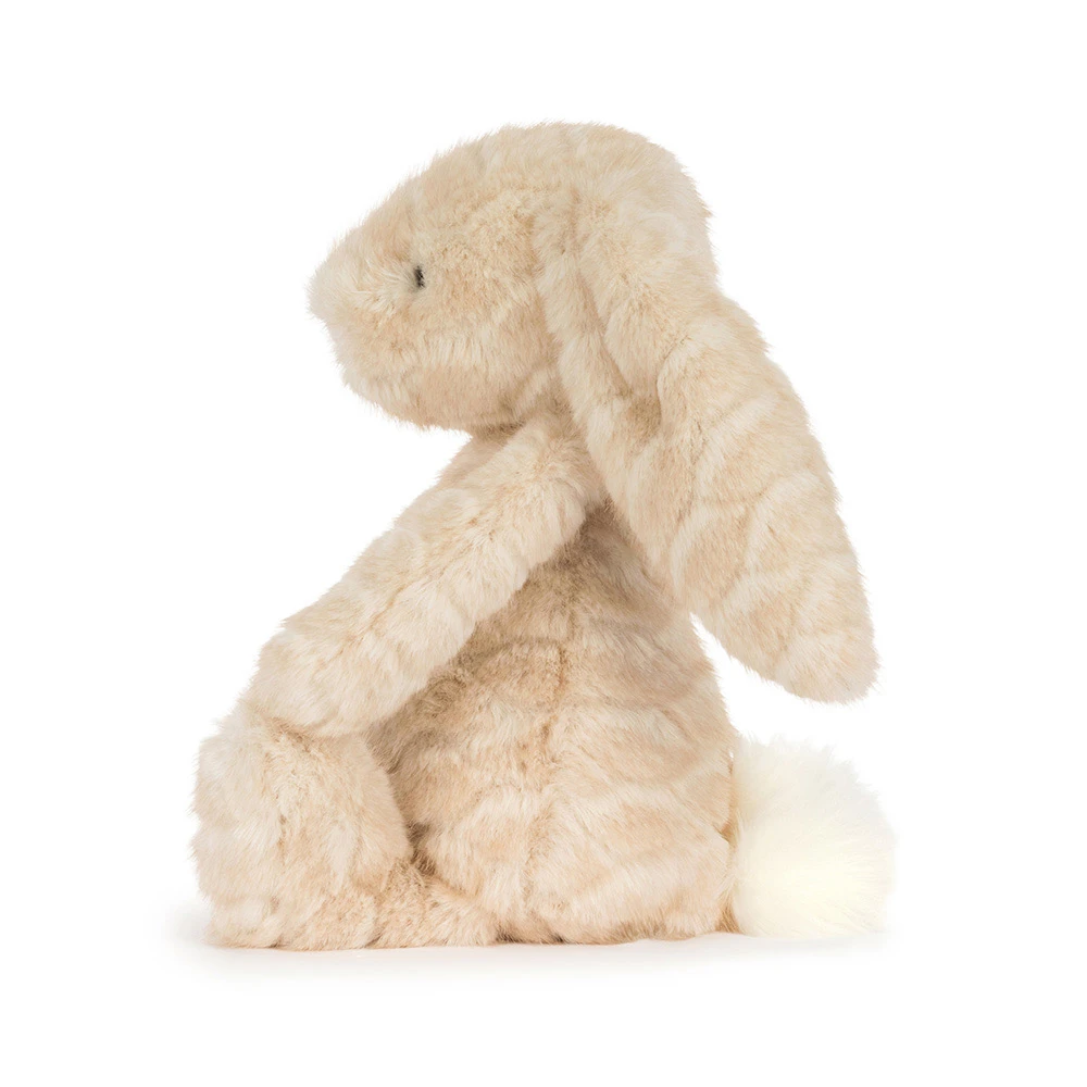 Jellycat Franilla Luxe Bunny – Detailansicht Gesicht und Ohren superweicher Luxe-Plüsch