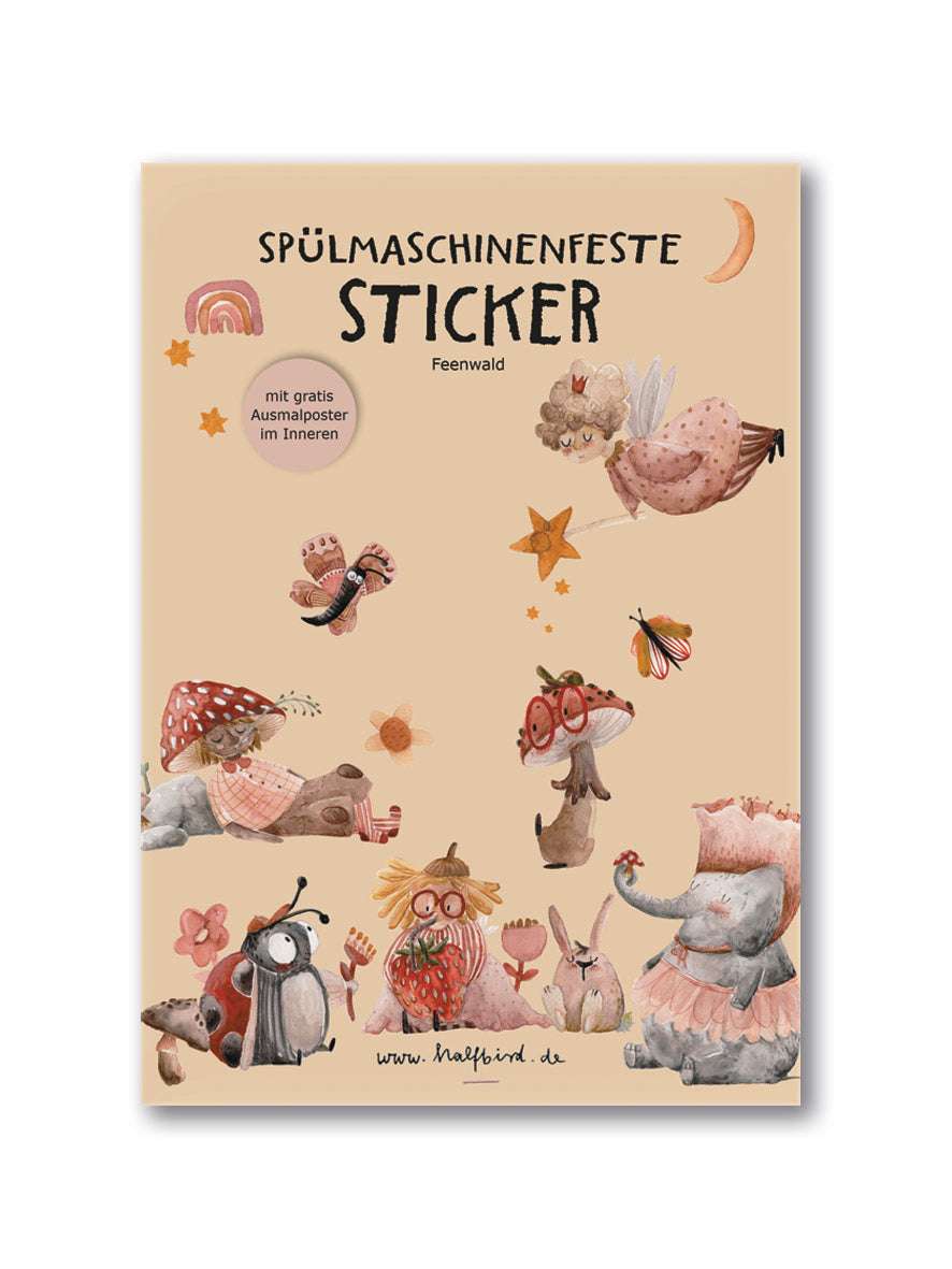 Spülmaschinenfeste Sticker von Halfbird