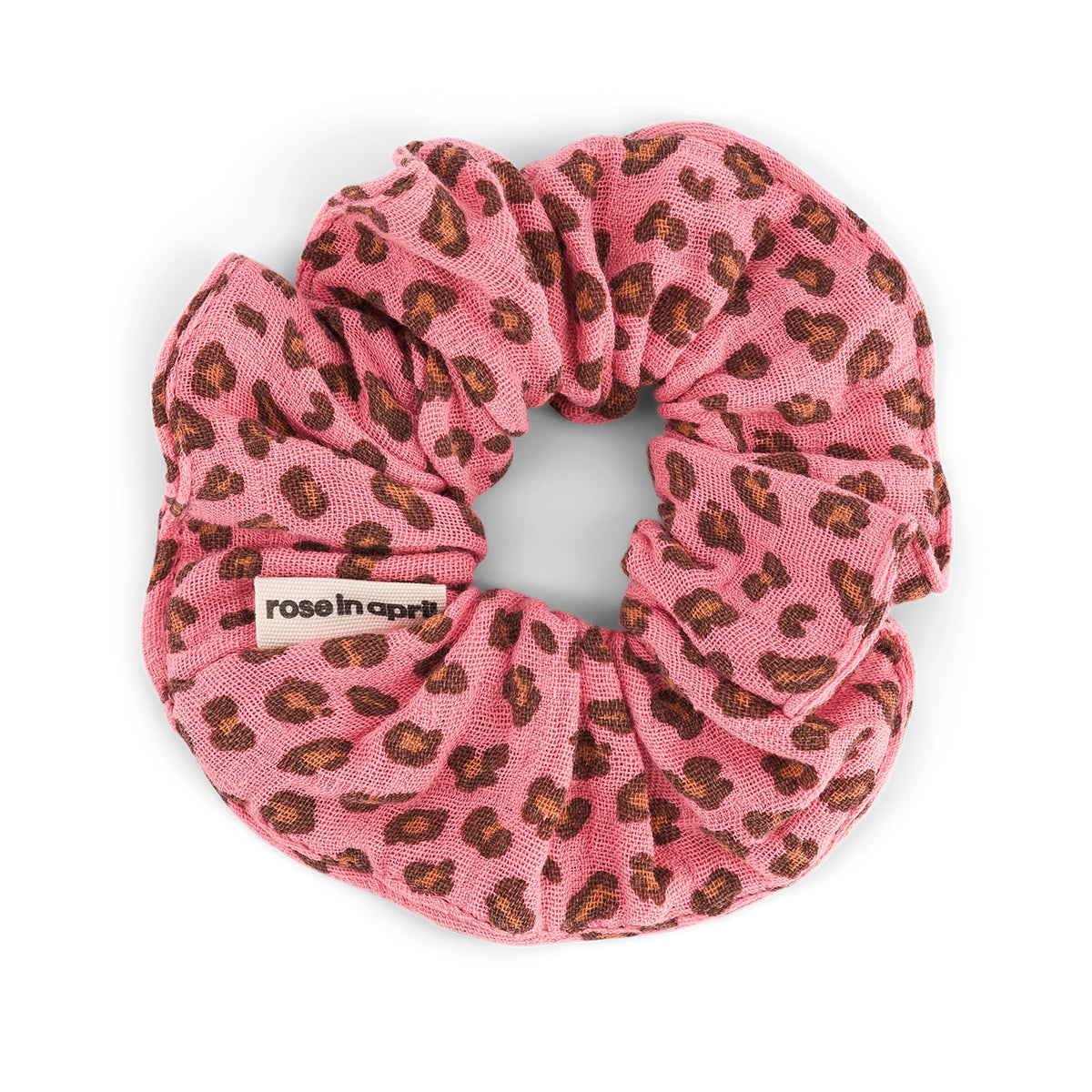 Haargummi Leopard Geranien von Rose in April – GOTS-zertifizierte Bio-Baumwolle