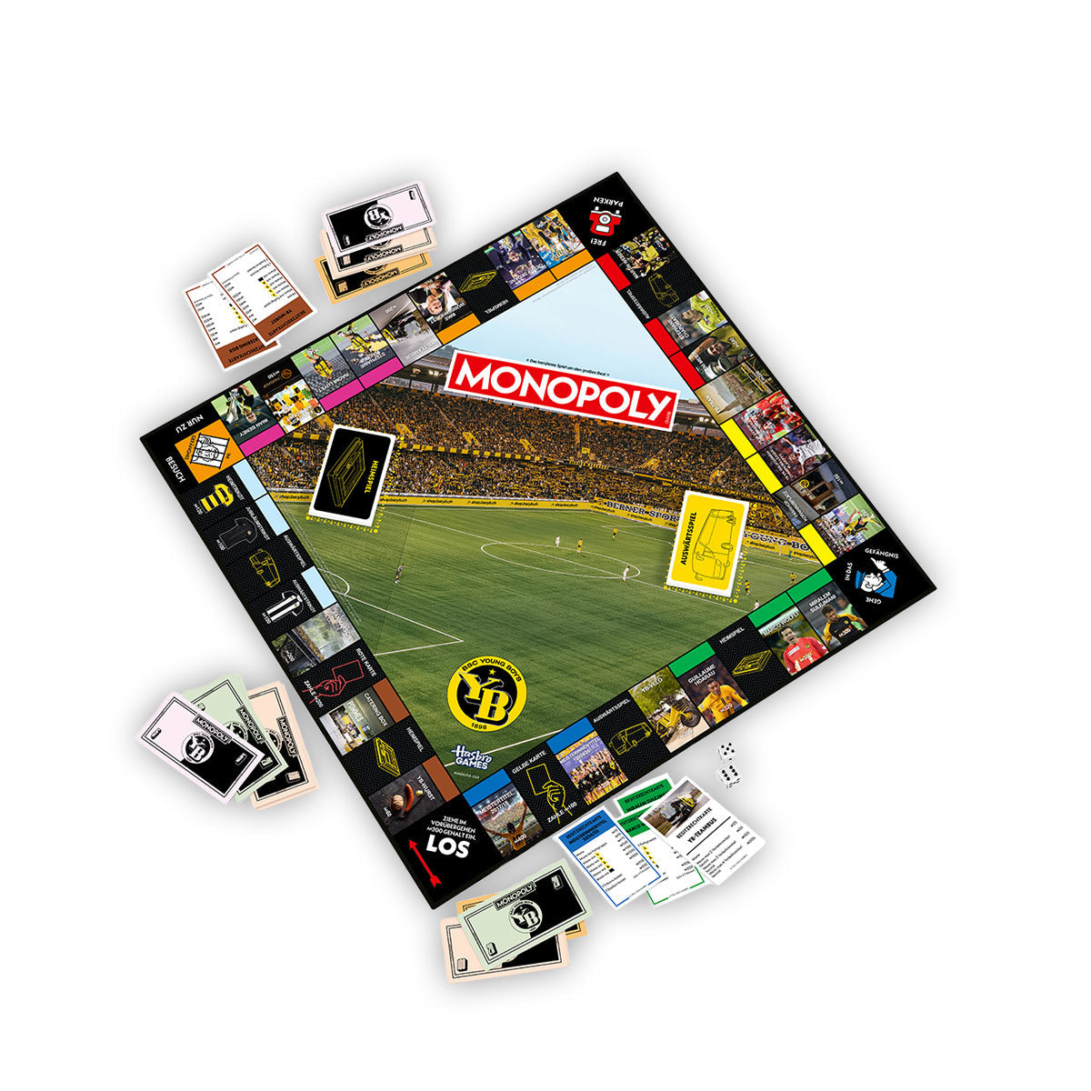 YB Monopoly Rückseite – Spielinhalt Übersicht, BSC Young Boys Sonderedition