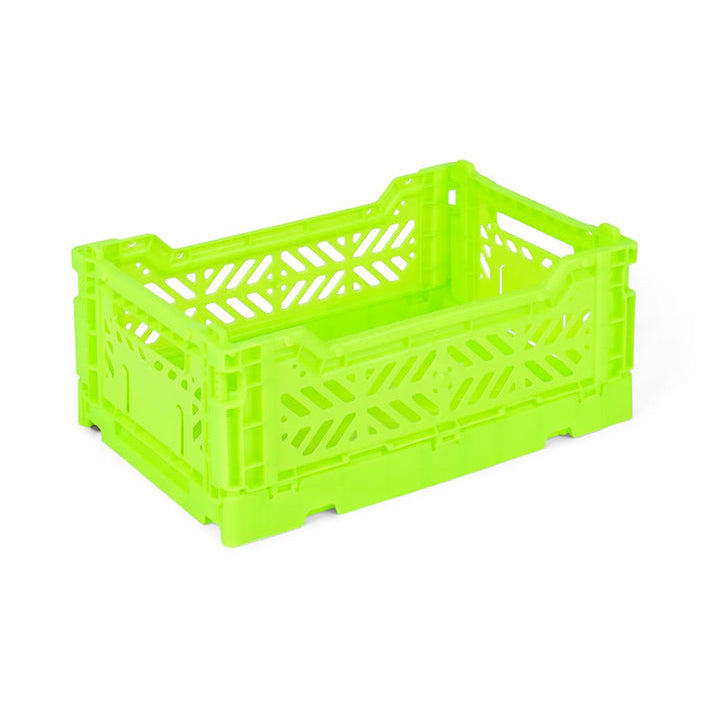 Aykasa Minibox Neon Green - Faltbare Aufbewahrungsbox recyceltes PP 27x17x10.5cm