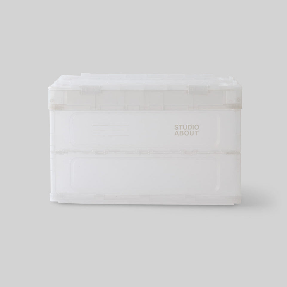 BLOX Aufbewahrungsbox Medium Semi Transparent von Studio About – Frontansicht 52.5×36×33cm