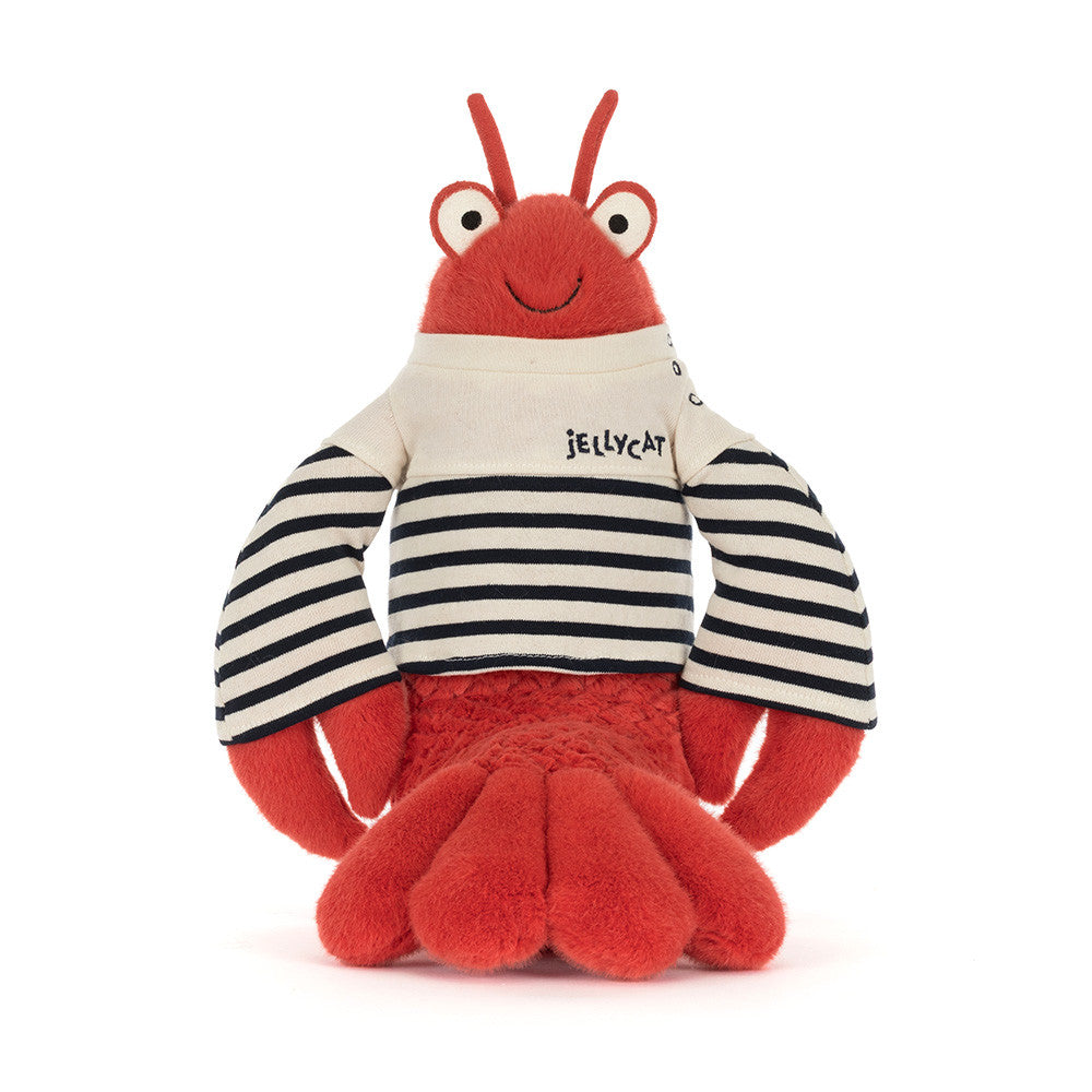 Larry Lobster Sailor Outfit Jellycat – Frontansicht Hummer im Matrosenoutfit