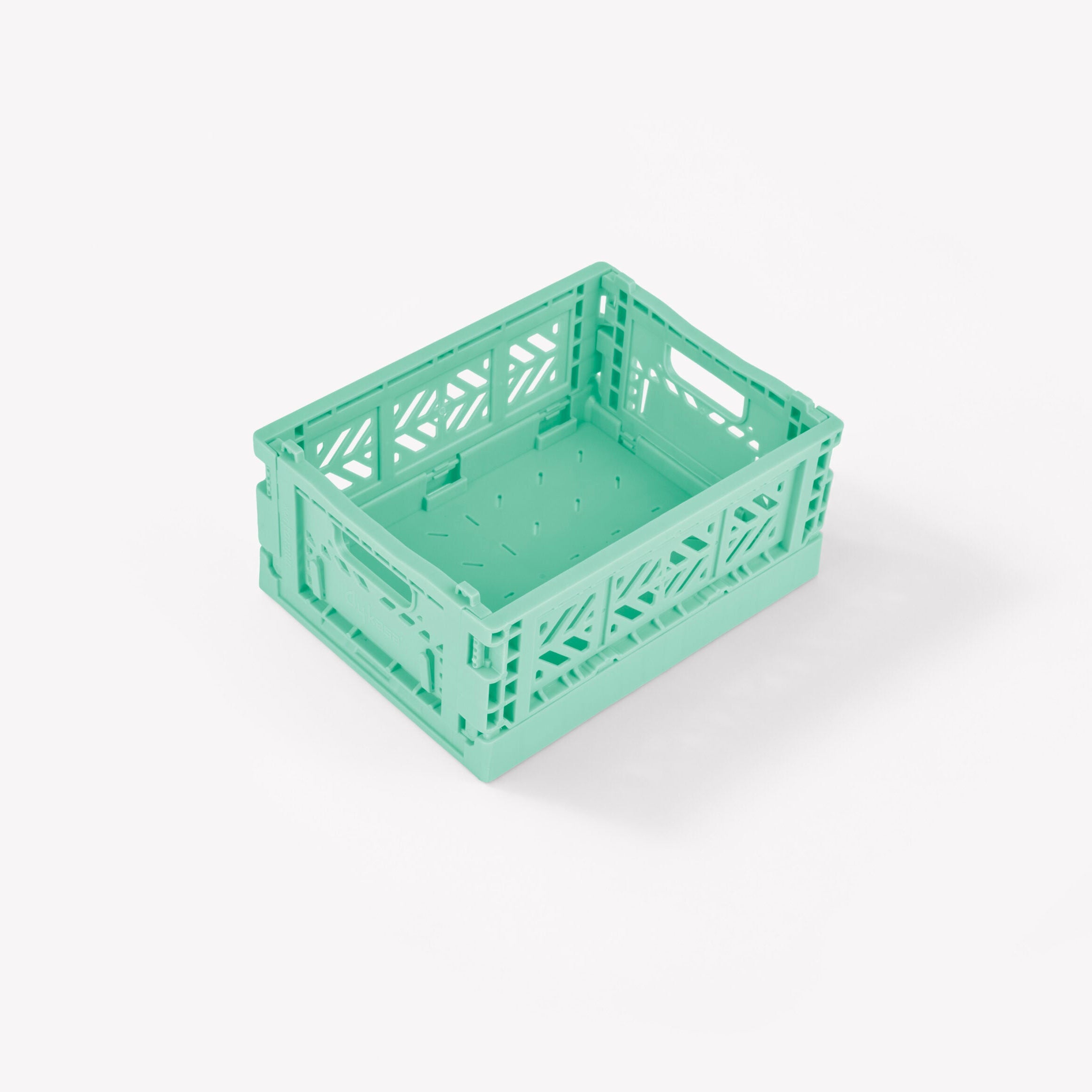 Aykasa Microbox Wasabi – faltbare Aufbewahrungsbox gelbgrün, Frontansicht