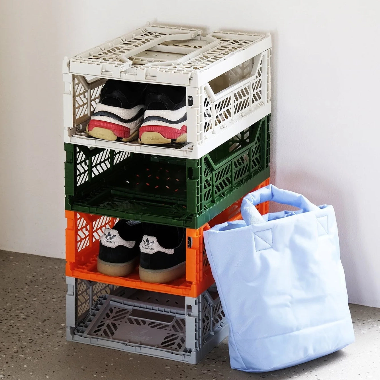 Aykasa Midibox Milk Tea - Faltbare Aufbewahrungsbox recyceltes PP 40x30x14.5cm