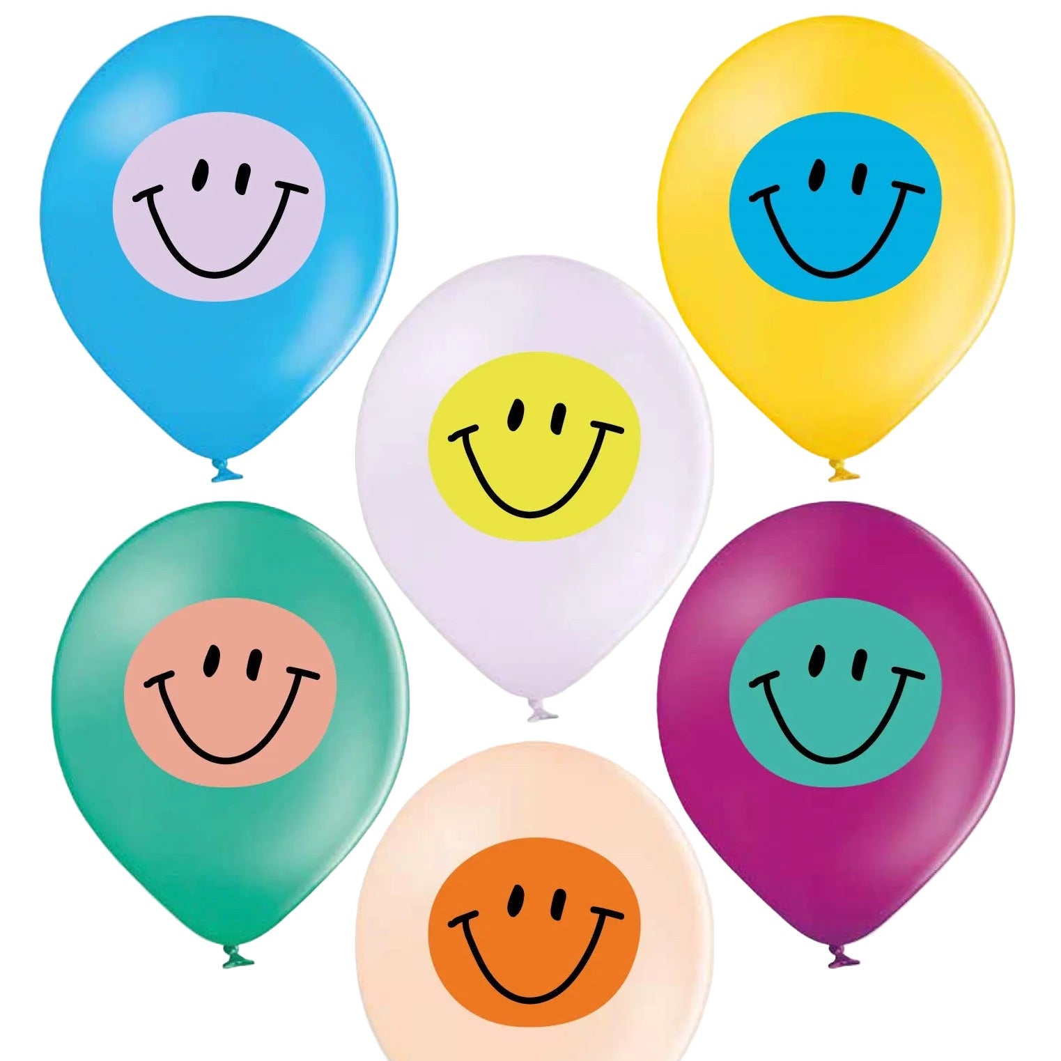 Luftballons Smile bunt – 12er Set aus 100% Naturkautschuk von Ava & Yves