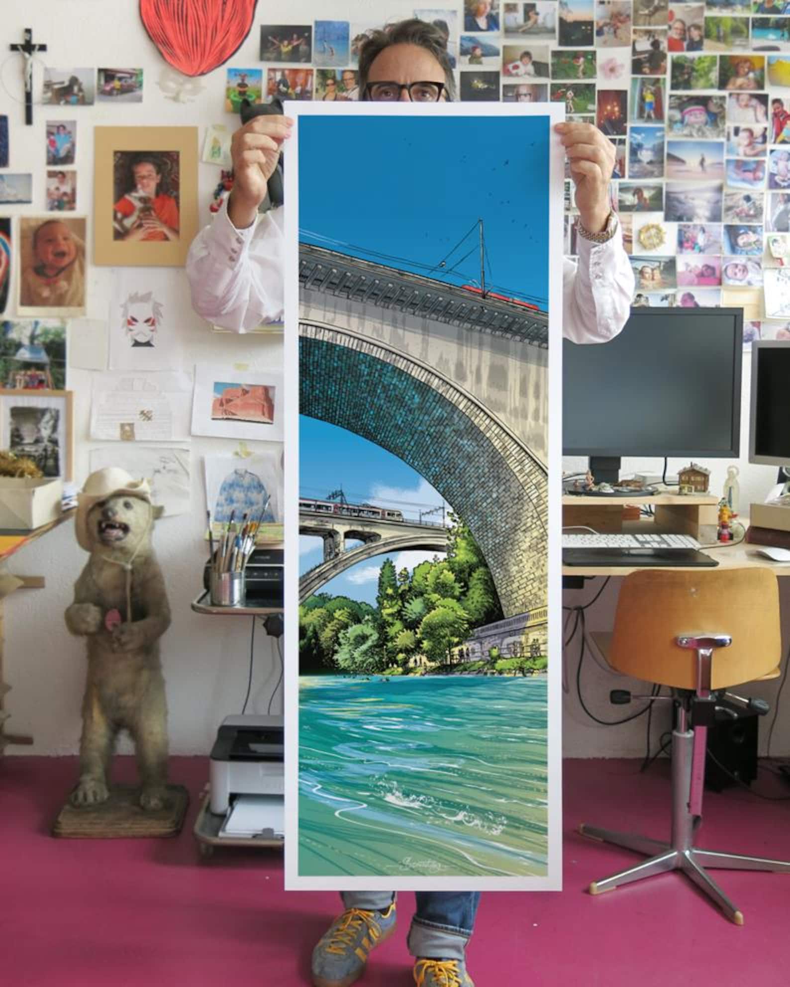 Poster Lorrainebrücke von Benjamin Güdel