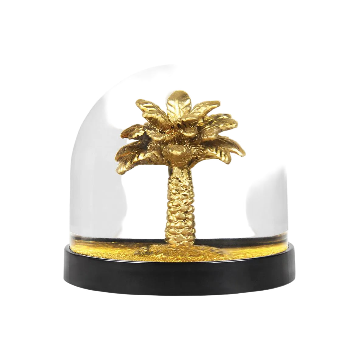 Schneekugel Wonderball Palm Tree Gold von &klevering – goldene Palme mit goldenem Glitter
