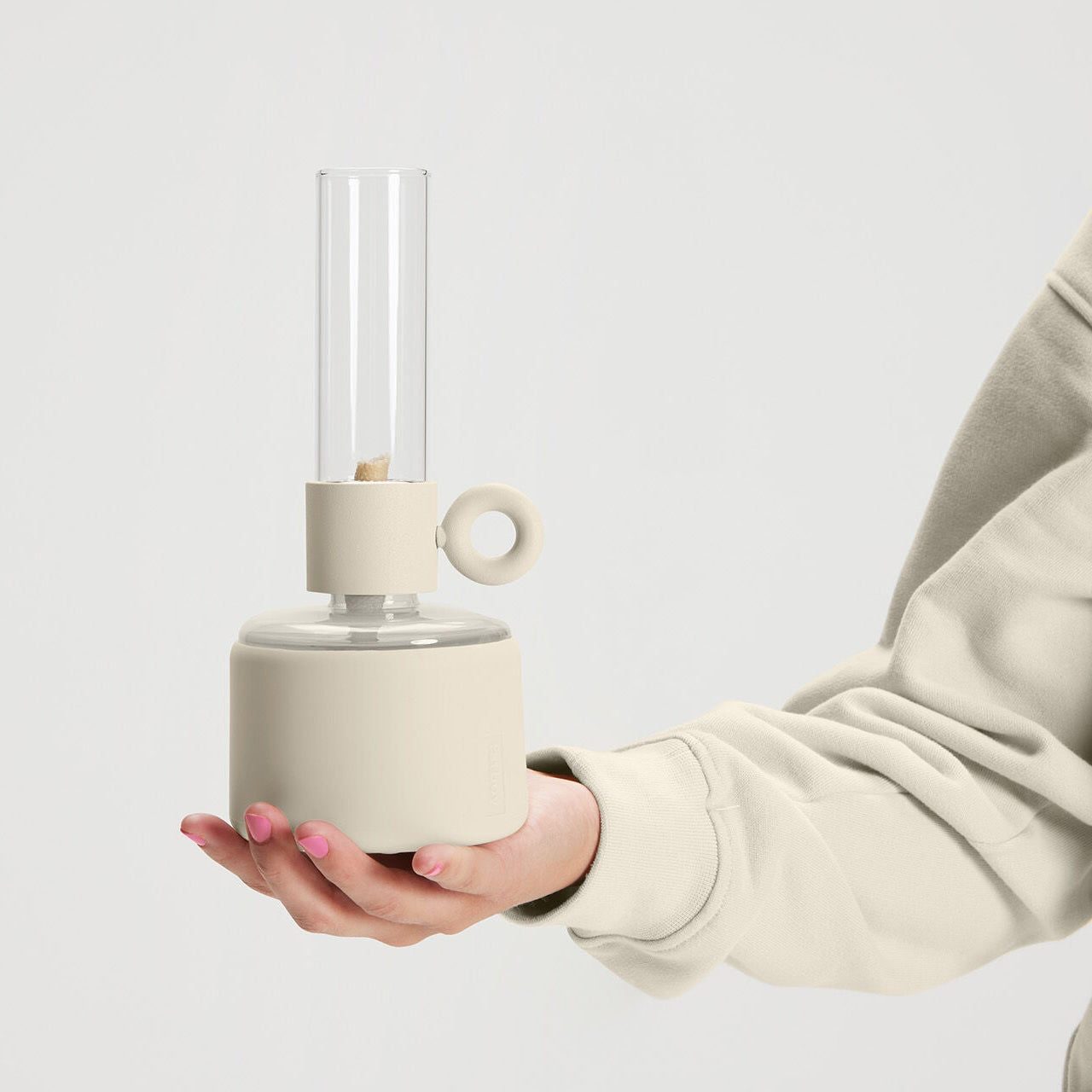Flamtastique XS Oellampe von Fatboy - Cream Borosilikatglas Designlampe Kerzenlicht