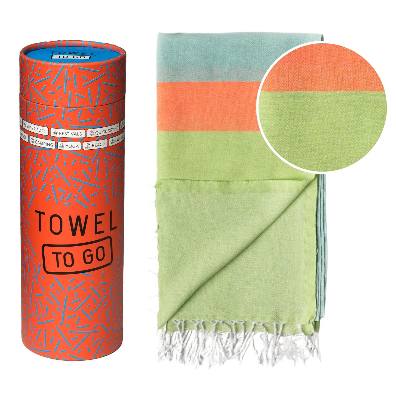Strand-Hamamtuch aus Baumwolle mit Geschenkbox von Towel To Go