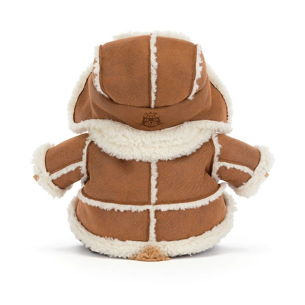 Bartholomew Bear Alpine Jellycat – Seitenansicht Bär im Alpen-Winteroutfit