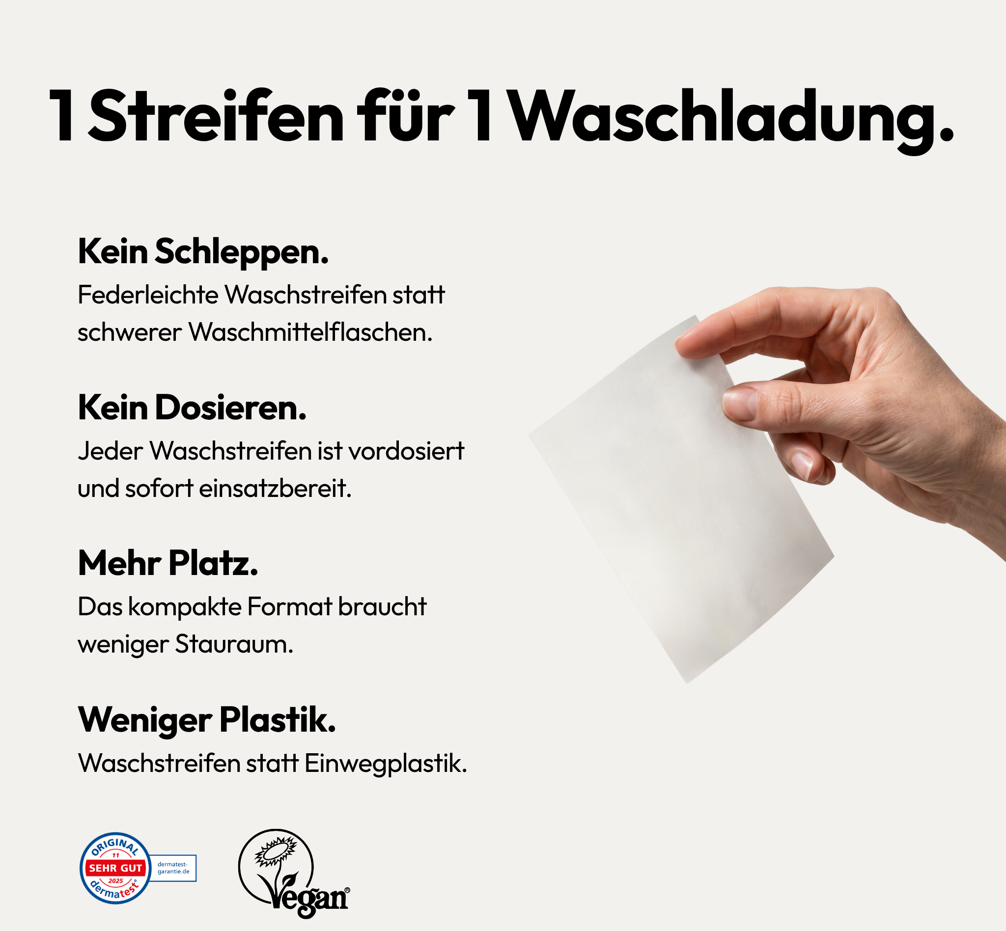 bluu Waschstreifen – Lifestyle in der Waschmaschine, ein Streifen pro Waschgang