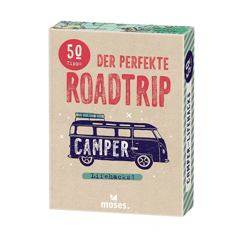 Kartenbox Der perfekte Roadtrip Moses Verlag – Frontansicht Verpackung